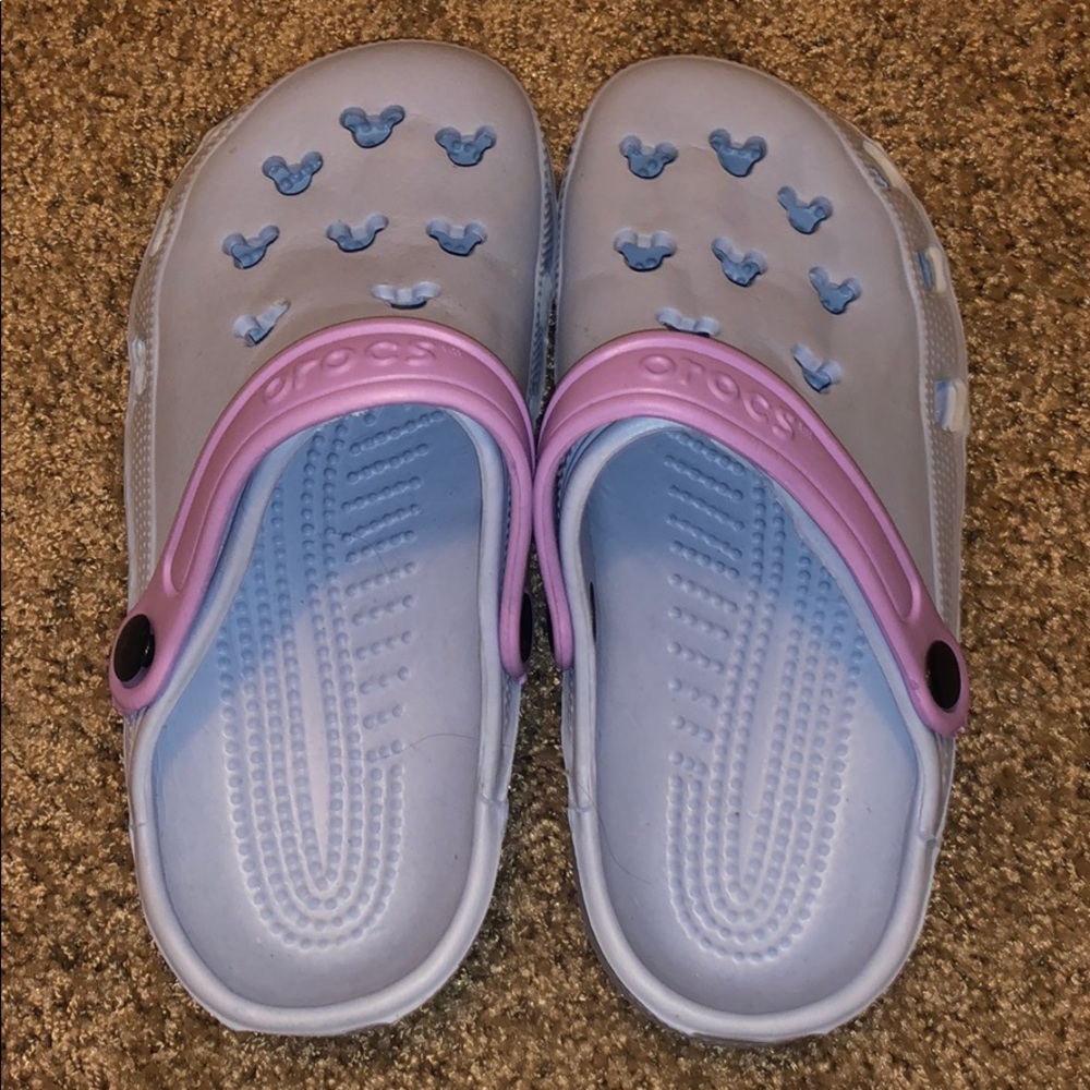 Brand new Blue and purple Disney crocs